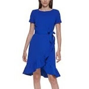 sachin and babi light blue dress Royal Blue Satin Beads Short Prom Dress Blue Homecoming Dress US 4 / Custom Color